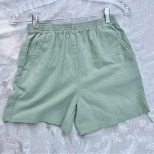 Light Green Casual Shorts
